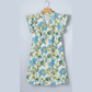 SALE!!!  Bellamy Floral Print V Neck Triple Ruffle Short Sleeve Shift Mini Dress
