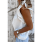 SALE!!!  Drusilla White Lace Detail Flutter Sleeve Pleated Round Neck Blouse