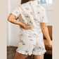 Mallard Print Shirt Style Short Two Piece Set