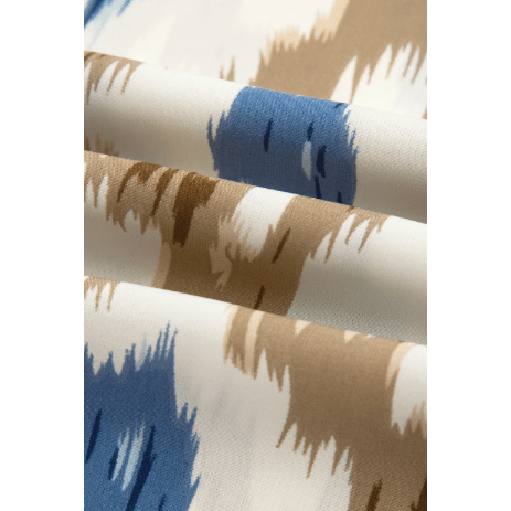 Mackie Khaki Boho Abstract Print V Neck Sleeveless Long Dress