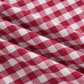 RTS Red Gingham Striped Patchwork Half Zip Blouse