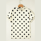 Iris Polka Dot Print High Neck Dolman Top
