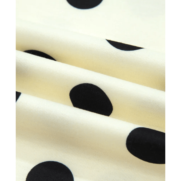 Iris Polka Dot Print High Neck Dolman Top