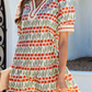 SALE!!!  Shaunda Tulip Floral Print Cotton Puff Short Sleeve Mini Dress