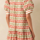 SALE!!!  Shaunda Tulip Floral Print Cotton Puff Short Sleeve Mini Dress
