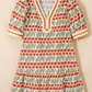 SALE!!!  Shaunda Tulip Floral Print Cotton Puff Short Sleeve Mini Dress