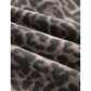 SALE!!!  Frankie Brown Leopard Tie Neck Short Puff Sleeve Denim Babydoll Top