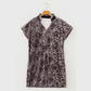 Melonie Brown Leopard Print Short Sleeve Mini Shift Silhouette Dress