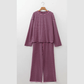 Myrtle Pink Stripe Casual Long Sleeve Top Drawstring Pant Set