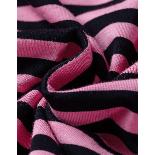 Myrtle Pink Stripe Casual Long Sleeve Top Drawstring Pant Set