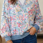 Kamryn Floral Print Round Neck Long Sleeve Top