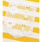 Mambi Yellow Stripe Striped Lace Patchwork V Neck Long Sleeve Top