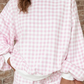 Payton Pink Plaid Baggy Pullover Drawstring Casual Shorts 2pcs Outfit