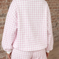 Payton Pink Plaid Baggy Pullover Drawstring Casual Shorts 2pcs Outfit