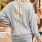 Boo Haw Sequin Western Ghost Print Long Sleeve Round Neck Sweatshirt