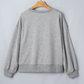 Boo Haw Sequin Western Ghost Print Long Sleeve Round Neck Sweatshirt