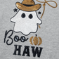 Boo Haw Sequin Western Ghost Print Long Sleeve Round Neck Sweatshirt
