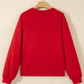 Artessa Red Gingham Patch Embroidered Rugby Game Day Stars Sweatshirt