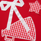 Artessa Red Gingham Patch Embroidered Rugby Game Day Stars Sweatshirt