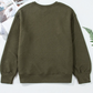 Madisyn Jungle Green Textured Round Neck Drop Shoulder Pullover Sweatshirt