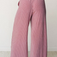 Taylar Pink Raw Seam Patchwork Long Sleeve Top Pocket Casual Pants 2pcs Set
