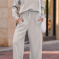 Marissa Grey V Neck Top and High Waist Pants Set