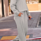 Marissa Grey V Neck Top and High Waist Pants Set