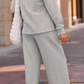 Marissa Grey V Neck Top and High Waist Pants Set
