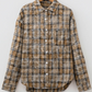Prinny Brown Retro Plaid Long Sleeve Button Down Shirt