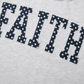 Faith Light Grey High Neck Polka Dot Slogan Baggy Sweatshirt