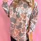 Camo Print Howdy Western Style Baggy Pullover Sweatshirt
