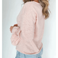 Brecken Gossamer Pink Long Sleeve Ruffle Cuff Casual Elegant Top