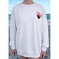 Felissa Chenille Embroidered Rugby Bow Game Day Oversized Sweatshirt