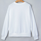 White Embroidered Slogan Game Day Rugby Pattern Crewneck Sweatshirt