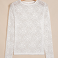 Astrid Long Sleeve Sheer Mesh Lace Top