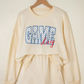 Game Day Crewneck Long Sleeve Pullover Athleisure Short Sets