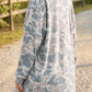 Elma Camouflage Print Long Sleeve Open Front Tunic Cardigan