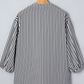 Emery Black Striped Half Sleeve Button-Up Shirt