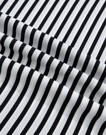 Emery Black Striped Half Sleeve Button-Up Shirt