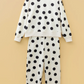 SALE!!!  Avi Polka Dot Print Drop Shoulder Pullover Drawstring Jogger Pant Set