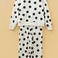 SALE!!!  Avi Polka Dot Print Drop Shoulder Pullover Drawstring Jogger Pant Set