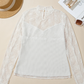 Darah Lace Mesh Long Sleeve Top