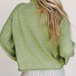Clarissa Mist Green Unique Fish Knit Oversized Round Neck Sweater