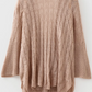 Francesca Khaki Drop Shoulder Crochet Knit Open Front Cardigan