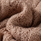 Francesca Khaki Drop Shoulder Crochet Knit Open Front Cardigan