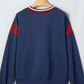 Athletic Division Sail Blue Patchwork Round Neck Long Sleeve Sweatshirt