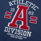 Athletic Division Sail Blue Patchwork Round Neck Long Sleeve Sweatshirt