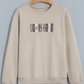 GOD IS GOOD Western Embroidered Letter Crewneck Pullover Sweatshirt