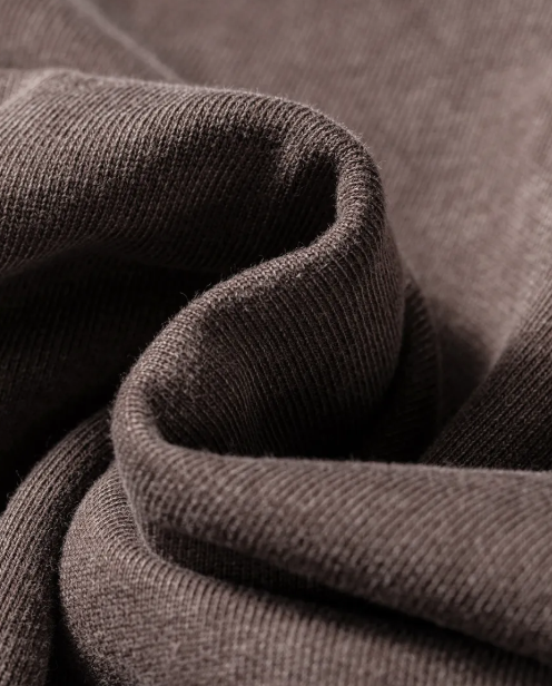 Mandy Dark Brown 3/4 Sleeve Mineral Wash Loose Cotton Top