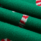 Dark Green Christmas Candy Cane Holiday Drop Shoulder Sweater
